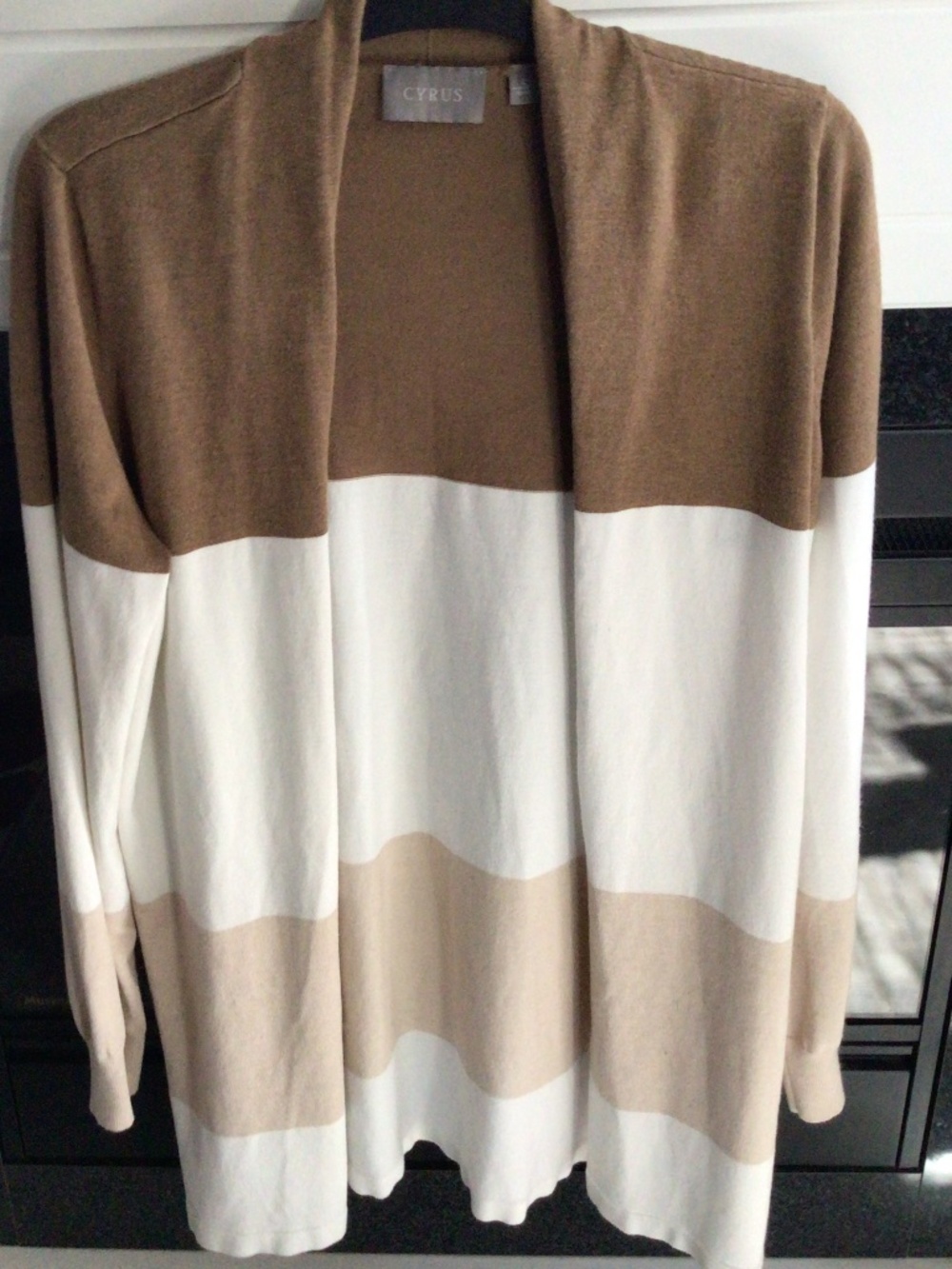 Cyrus women’s natural coloured cardigan size large